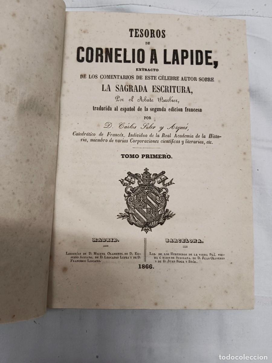 Libros de segunda mano: TESOROS DE CORNELIO A LAPIDE - 4 TOMOS - Barbier, Abate - Foto 2