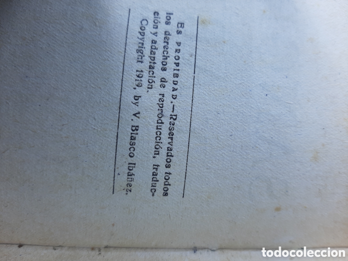 Libros de segunda mano: Sangre y Arena. Blasco Ib&aacute;&ntilde;ez. 1919 - Foto 5