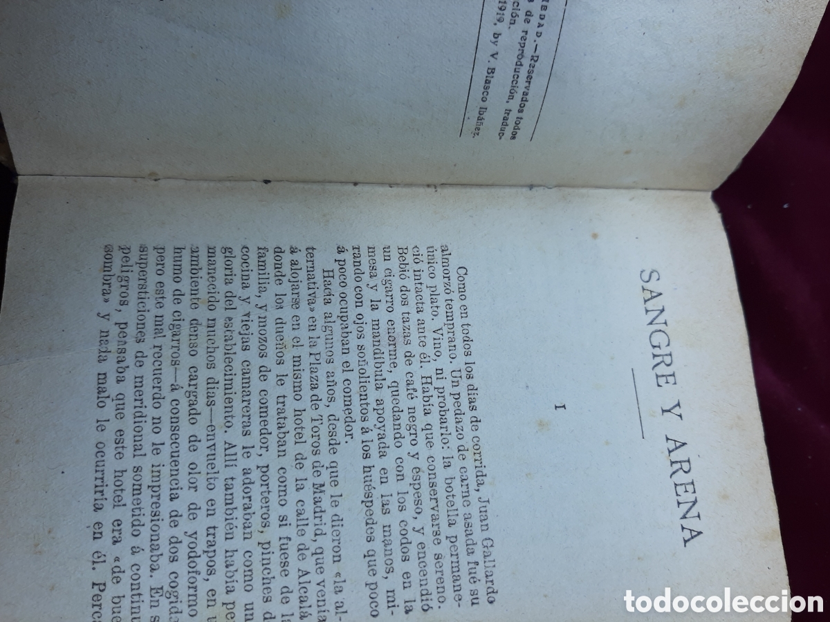 Libros de segunda mano: Sangre y Arena. Blasco Ib&aacute;&ntilde;ez. 1919 - Foto 6
