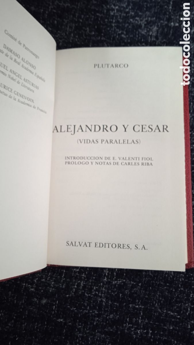 Libros de segunda mano: ALEJANDRO Y CESAR / PLUTARCO - BIBLIOTECA BASICA SALVAT N&ordm; 20 - Foto 1