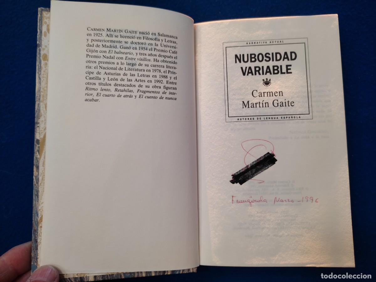 Libros de segunda mano: Nubosidad Variable Carmen Martin Gaite RBA Editores 1992 - Foto 3