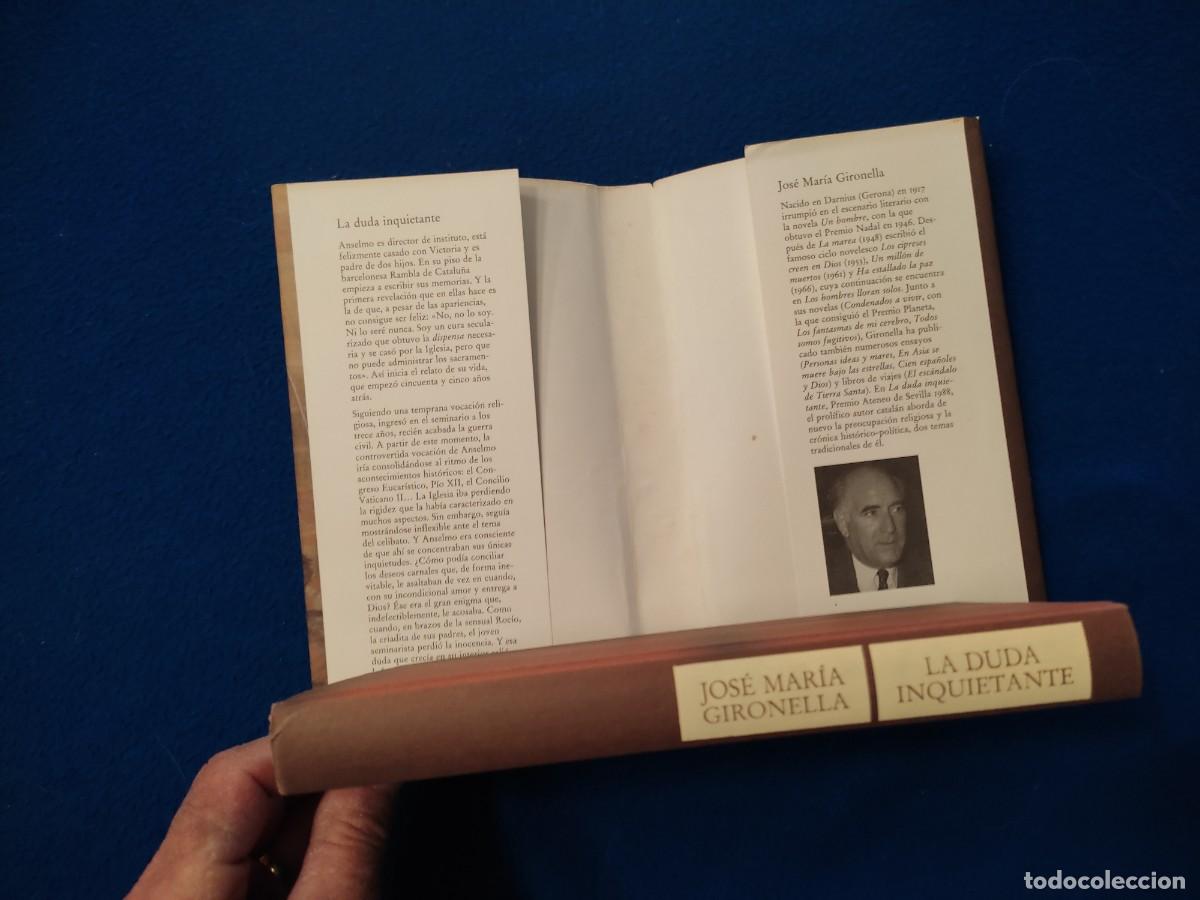 Libros de segunda mano: La Duda Inquietante Jos&eacute; M&ordf; GironellaC&iacute;rculo de Lectores 1993 - Foto 5