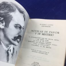 Libros de segunda mano: NOVELAS DE PAVOR Y MISTERIO. ROBERT LOUIS STEVENSON. CRISOL 108. AGUILAR 1945. PAPEL BIBLIA.