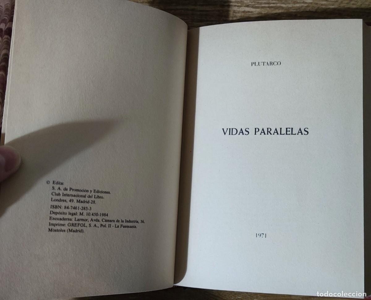 Libros de segunda mano: Libro - Vidas paralelas (1984) Plutarco - Foto 3