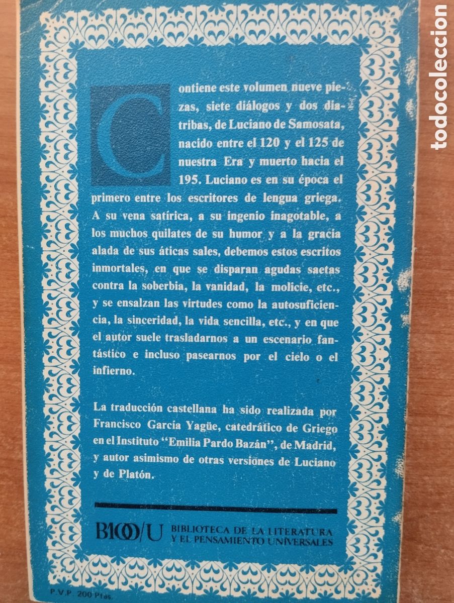 Libros de segunda mano: Di&aacute;logos de tendencia c&iacute;nica, Luciano de Samosata - Foto 2