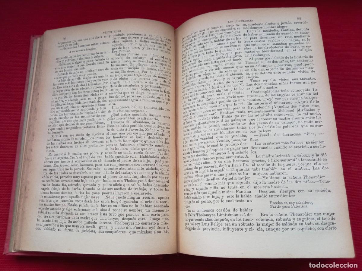 Libros de segunda mano: Los miserables (Dos vol&uacute;menes). Autor: V&iacute;ctor Hugo - Foto 4