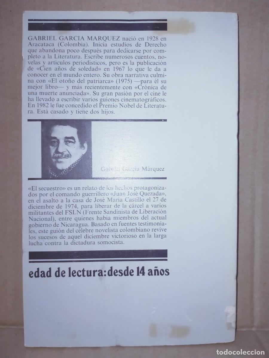 Libros de segunda mano: GABRIEL GARC&Iacute;A M&Aacute;RQUEZ. EL SECUESTRO .EDICIONES L&Oacute;GUEZ - Foto 3