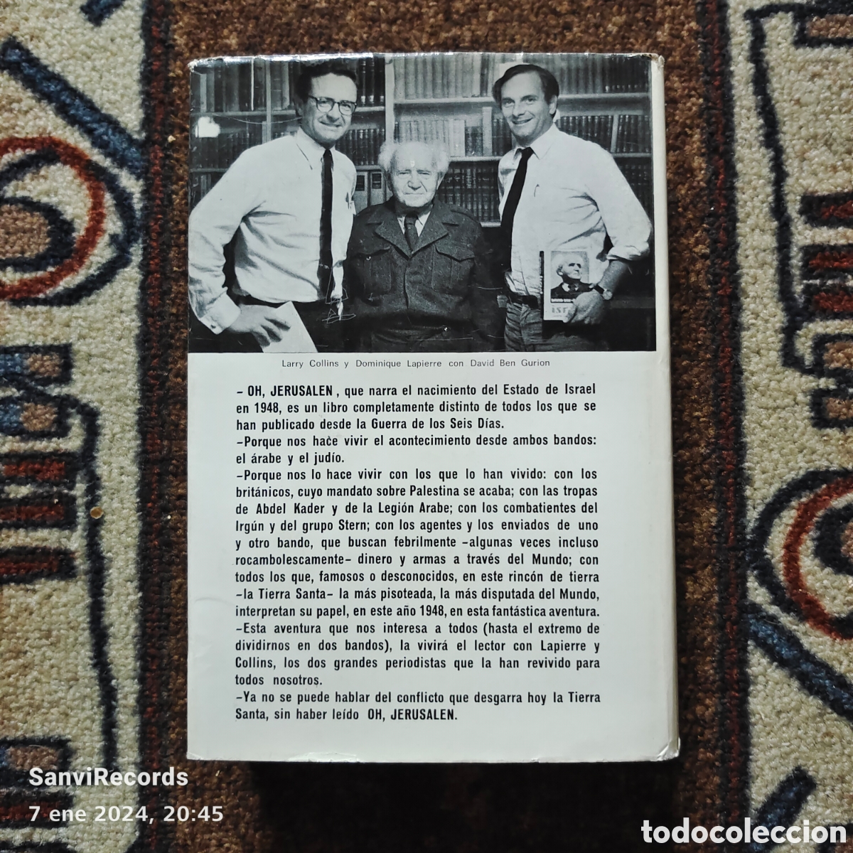 Libros de segunda mano: OH JERUSAL&Eacute;N (DOMINIQUE LAPIERRE - LARRY COLLINS) - Foto 2