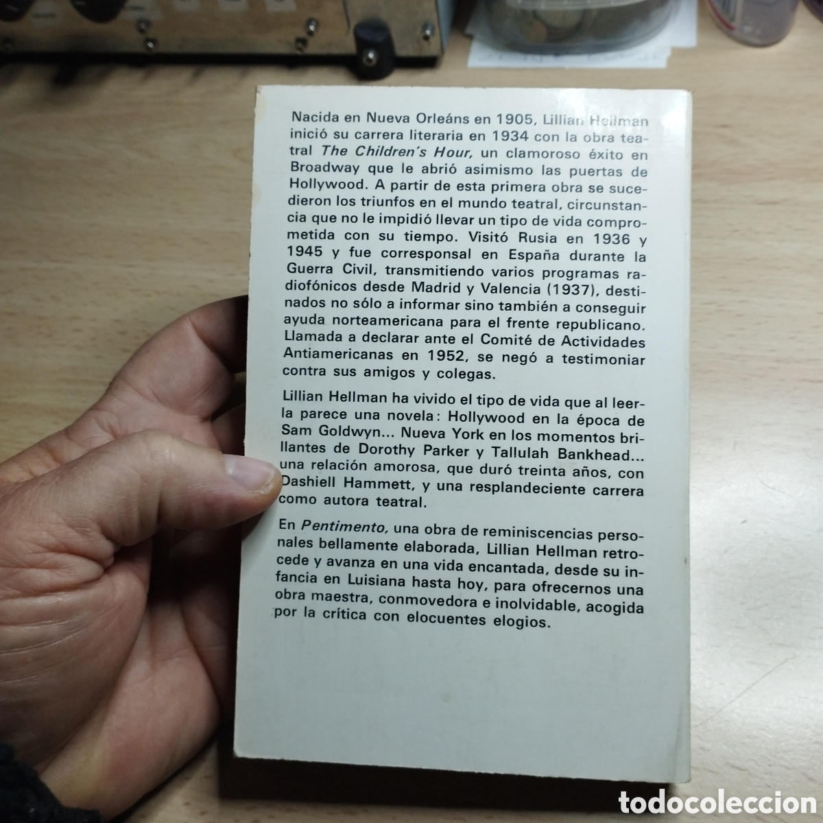 Libros de segunda mano: Pentimento. Lillian Hellman . 1979. Argos Vergara. 1&ordf; Edici&oacute;n de bolsillo. - Foto 2