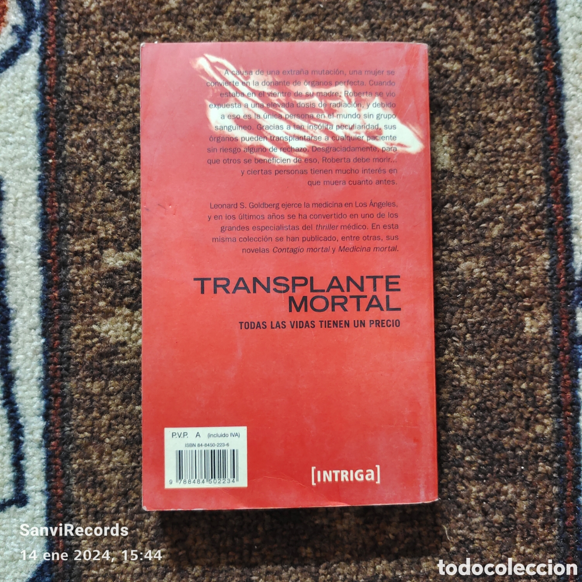Libros de segunda mano: TRANSPLANTE MORTAL (LEONARD GOLDBERG) (DEBOLSILLO) - Foto 2