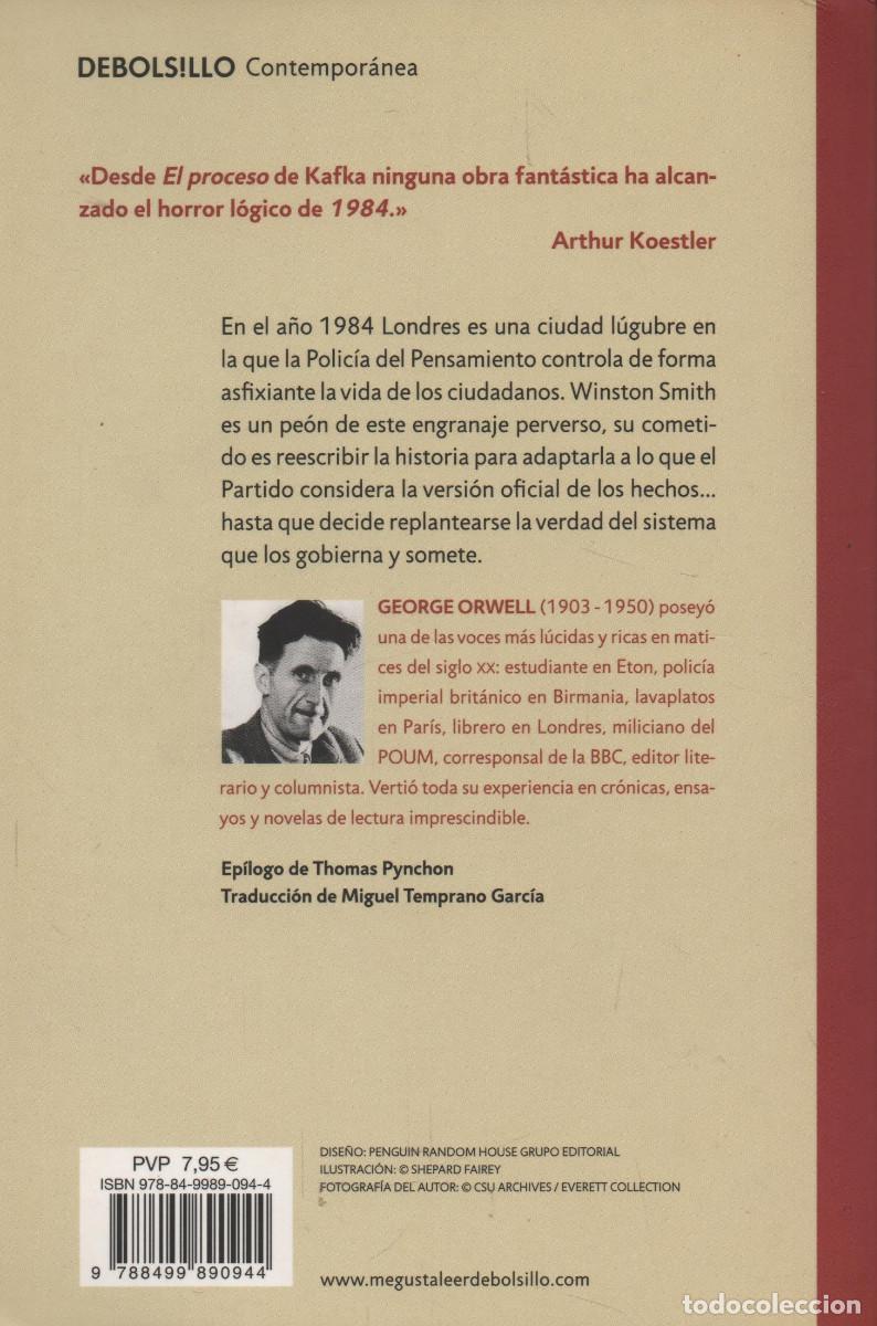 Libros de segunda mano: 1984. George Orwell. Debolsillo. 2016. - Foto 2
