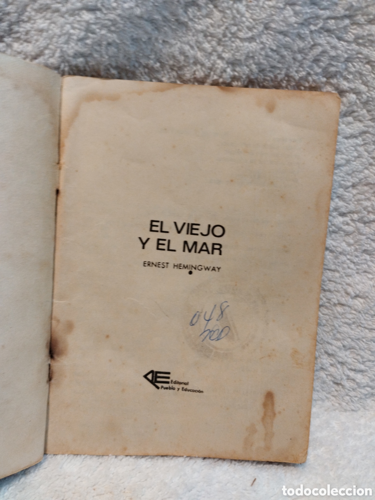 Libros de segunda mano: ERNEST HEMINGWAY EL VIEJO Y EL MAR HABANA 1985 - Foto 2