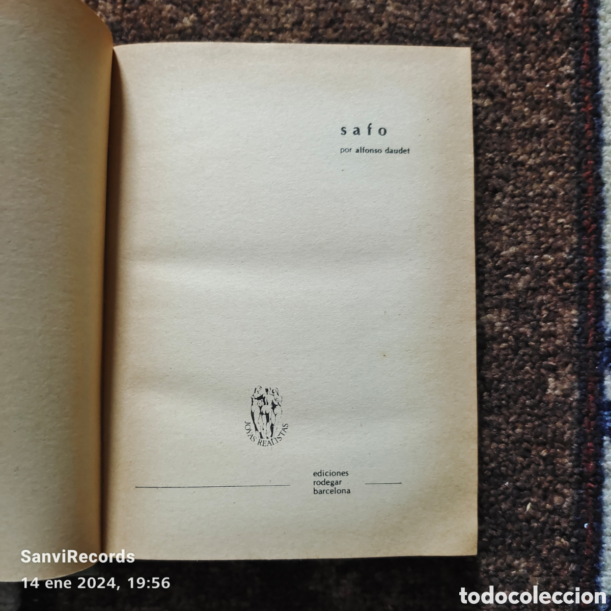 Libros de segunda mano: SAFO (ALFONSO DAUDET) (RODEGAR) - Foto 2