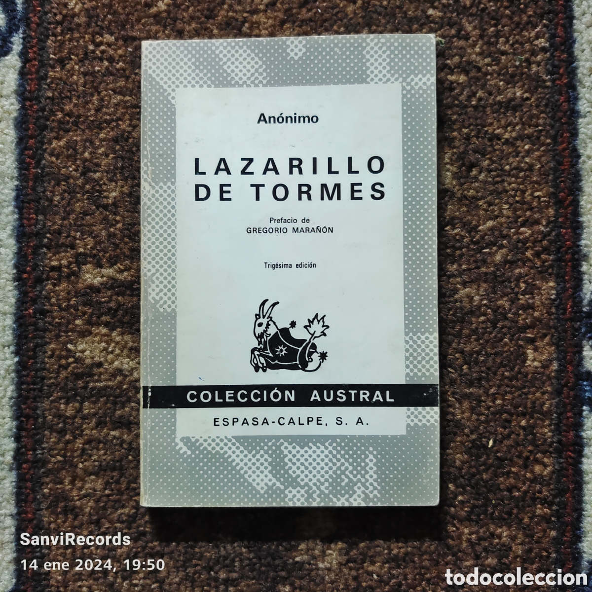 Libros de segunda mano: LAZARILLO DE TORMES (AN&Oacute;NIMO) (COLECCI&Oacute;N AUSTRAL, ESPASA-CALPE) - Foto 1