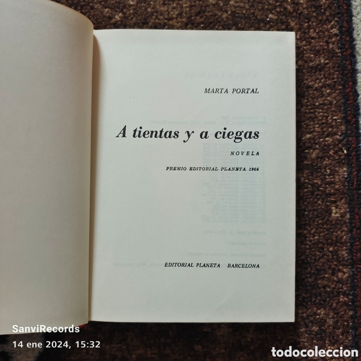 Libros de segunda mano: A TIENTAS Y A CIEGAS (MARTA PORTAL) (PLANETA) - Foto 2