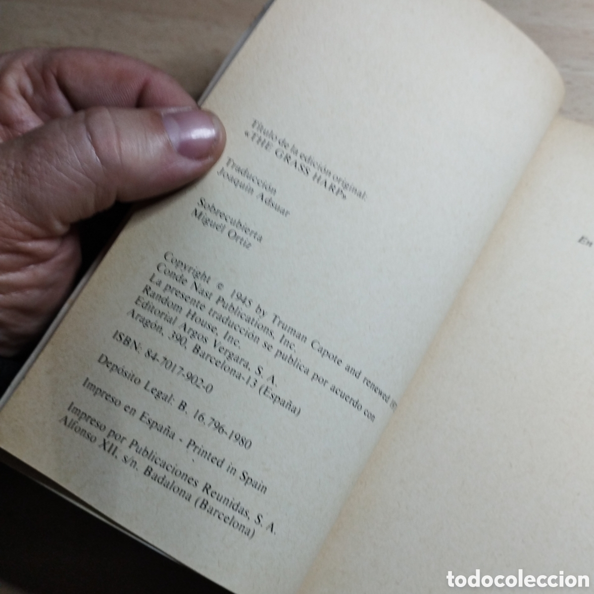 Libros de segunda mano: El arpa de hierba. Truman Capote. 1980. Argos Vergara. - Foto 6