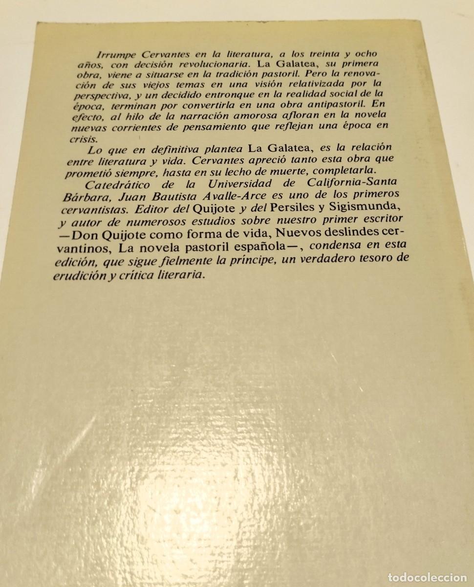 Libros de segunda mano: Miguel de Cervantes, La Galatea, Espasa Calpe, 1987, - Foto 3