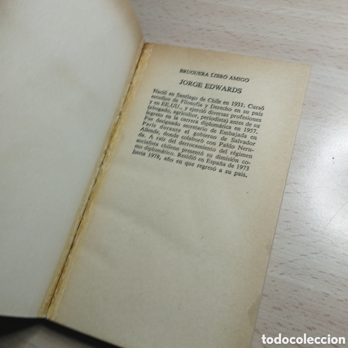 Libros de segunda mano: Las M&aacute;scaras. Jorge Edwards. 1981. Bruguera libro amigo. - Foto 4