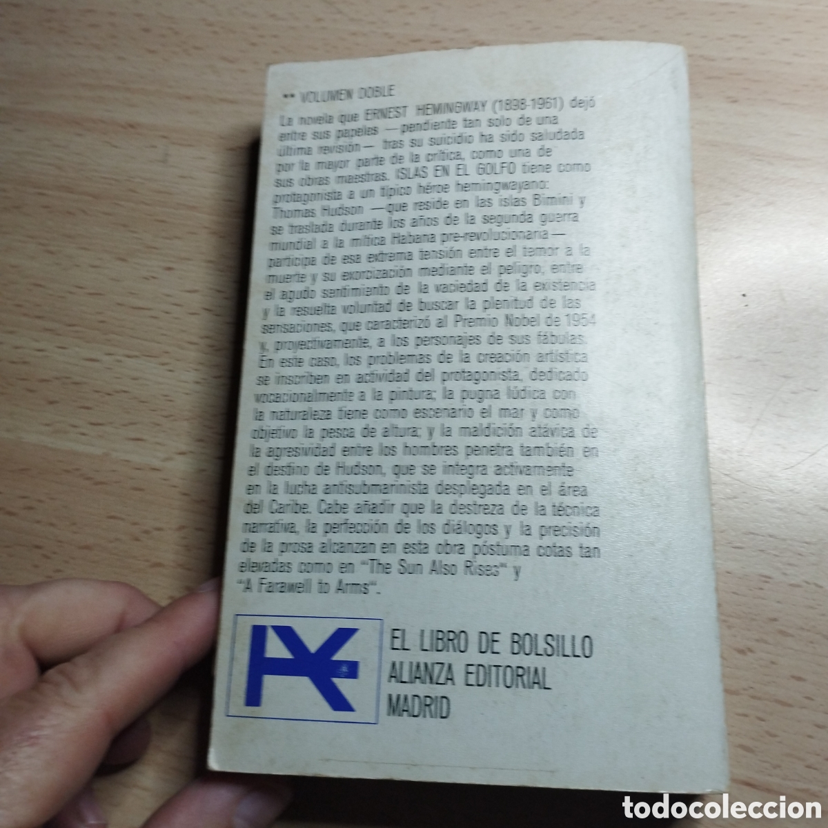 Libros de segunda mano: Islas en el golfo. Ernest Hemingway. 1971. Alianza Emece. - Foto 2