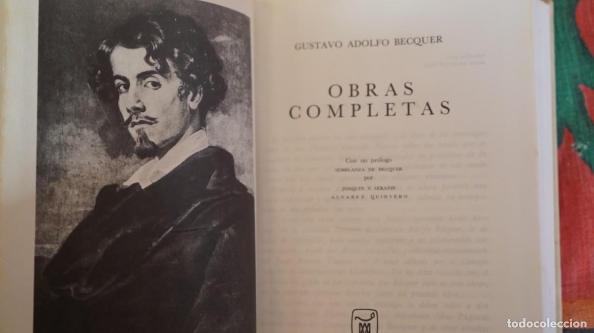 Libros de segunda mano: OBRAS COMPLETAS. GUSTAVO ADOLFO BECQUER. AGUILAR 1973 - Foto 3