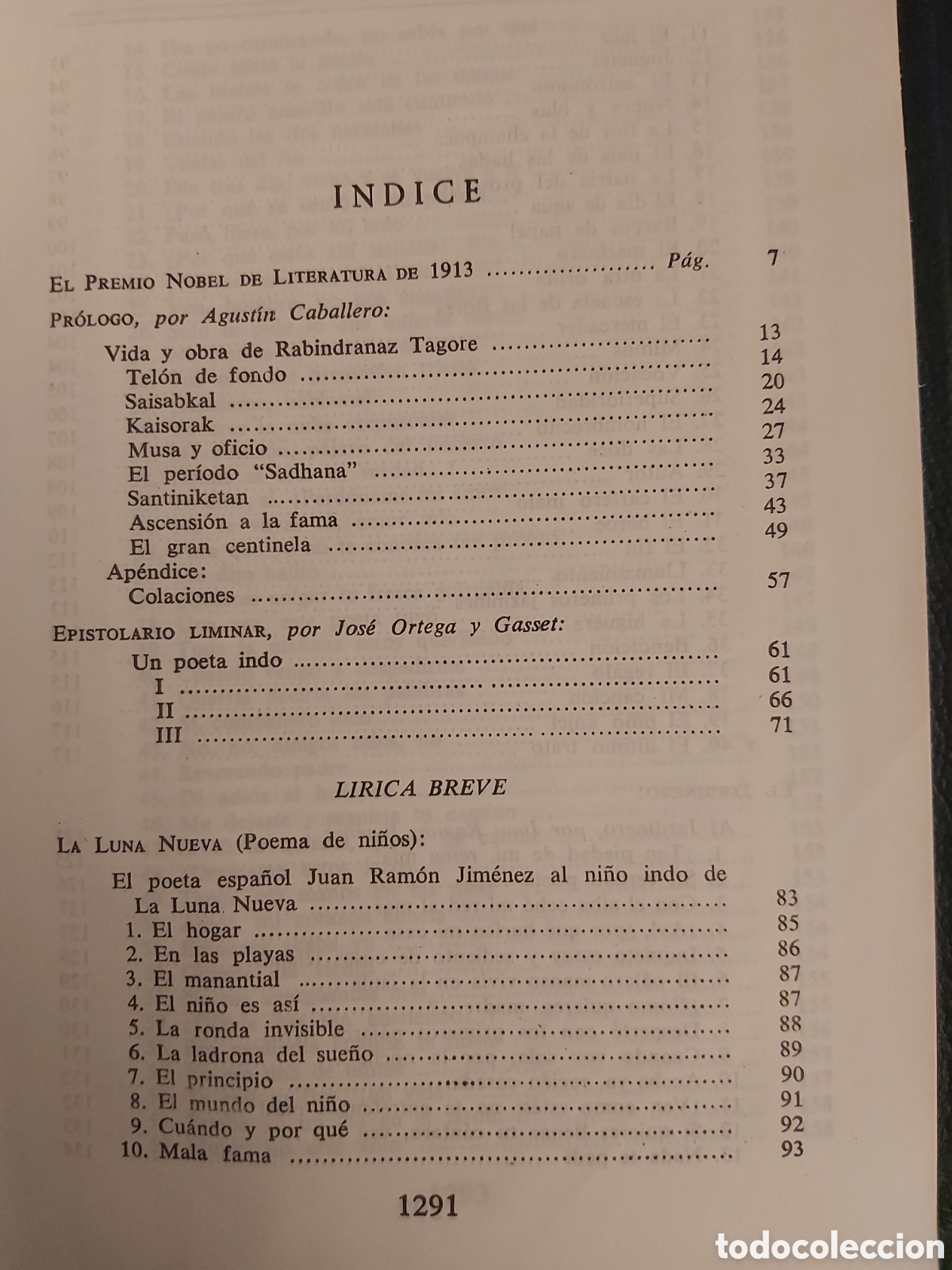 Libros de segunda mano: OBRA ESCOGIDA $ R. TAGORE $ AGUILAR $ 9 EDICI&Oacute;N 1966 - Foto 6