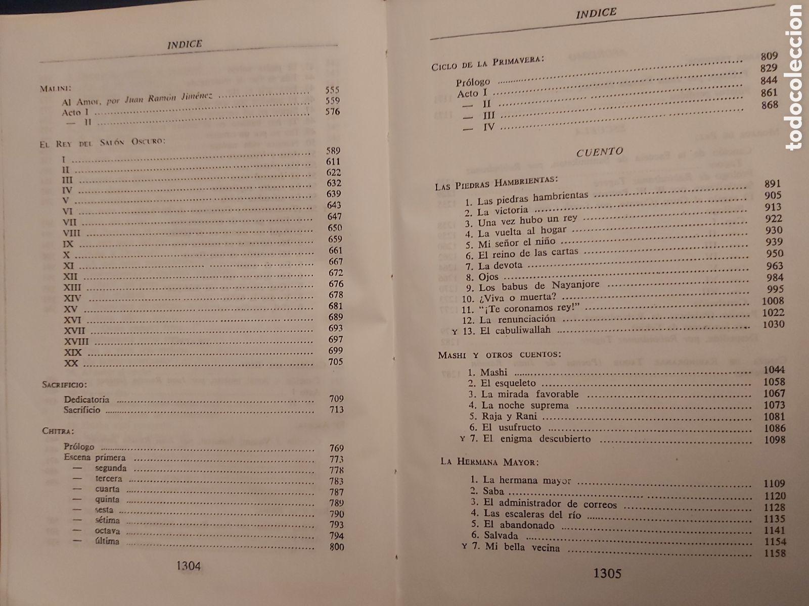 Libros de segunda mano: OBRA ESCOGIDA $ R. TAGORE $ AGUILAR $ 9 EDICI&Oacute;N 1966 - Foto 13