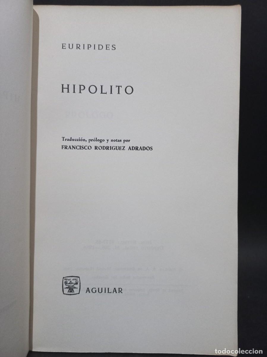 Libros de segunda mano: EUR&Iacute;PIDES - HIPOLITO - 1966 - Foto 2