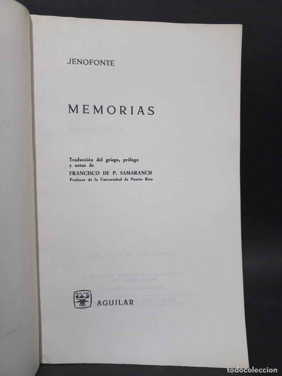 Libros de segunda mano: JENOFONTE - MEMORIAS - 1967 - Foto 2