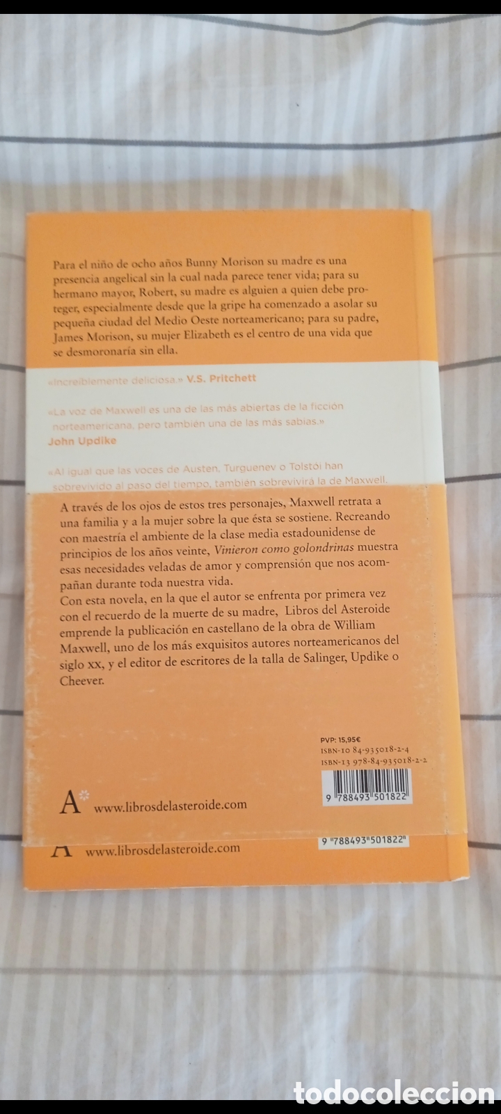 Libros de segunda mano: &rdquo;Vinieron como golondrinas&rdquo; William MAXWELL. Libros del Asteroide - Foto 2