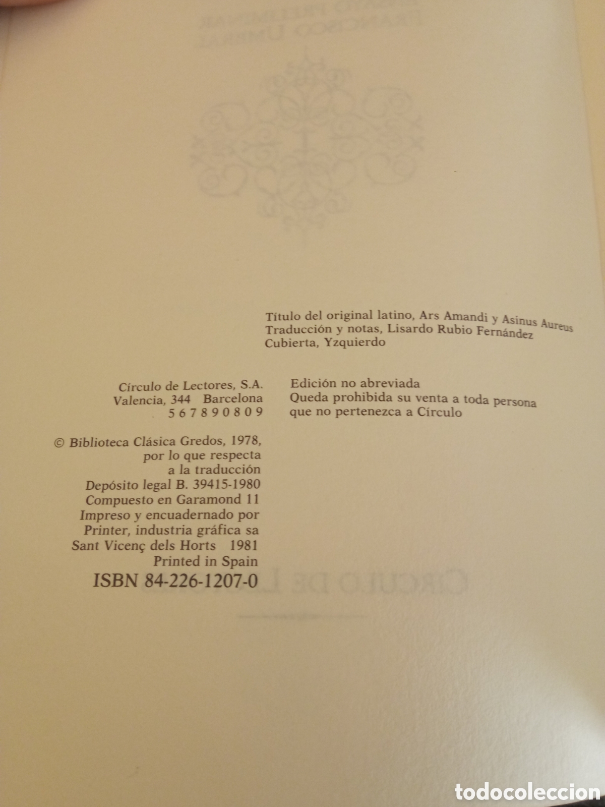 Libros de segunda mano: Arte de amar - El asno de oro - Foto 5