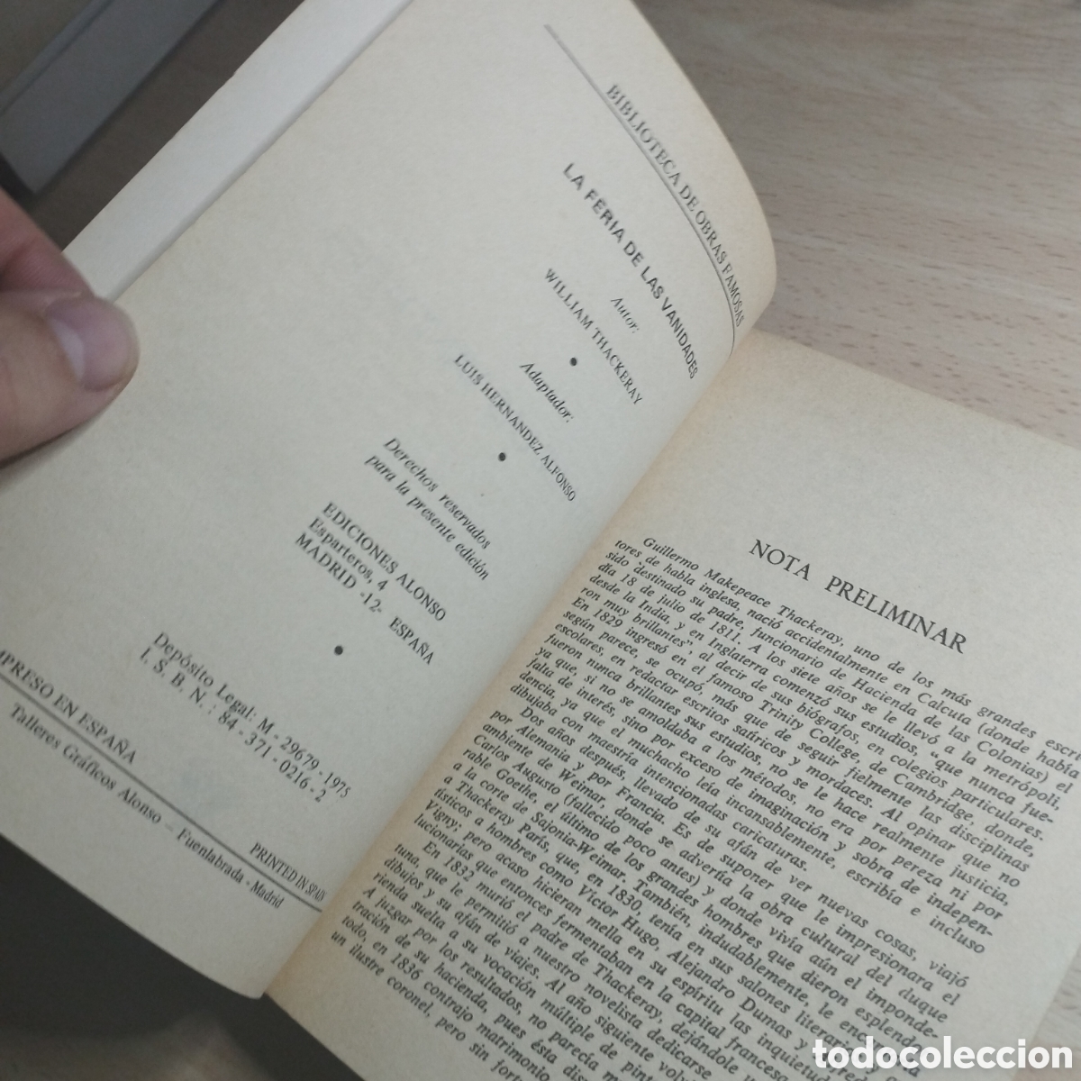 Libros de segunda mano: La feria de las Vanidades. William Thackeray. 1975. Ediciones Alonso 19. - Foto 6