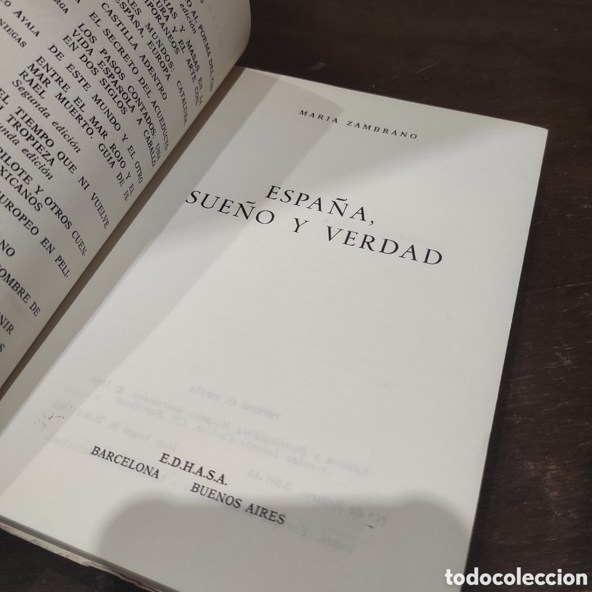 Libros de segunda mano: Espa&ntilde;a, sue&ntilde;o y verdad. - ZAMBRANO, Mar&iacute;a - Foto 4