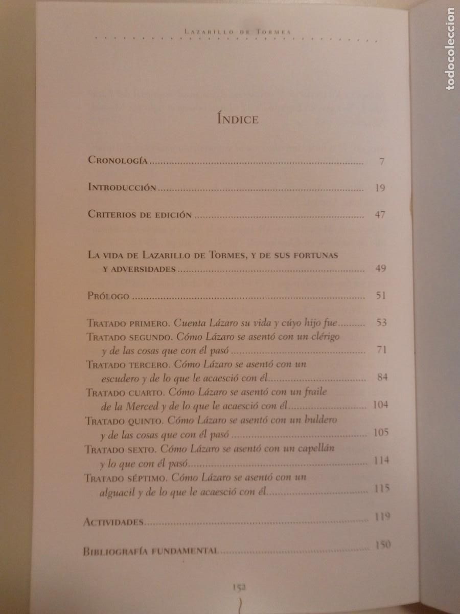 Libros de segunda mano: Libro. Lazarillo de Tormes. An&oacute;mino, edici&oacute;n de Reyes Cano. 1998 - Foto 3