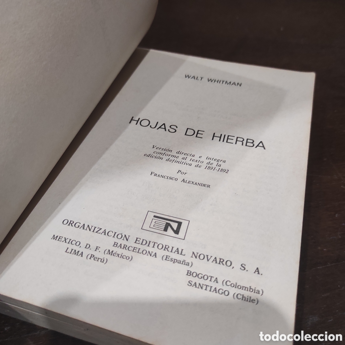 Libros de segunda mano: WHITMAN, Walt.- - Hojas de hierba. - Foto 4