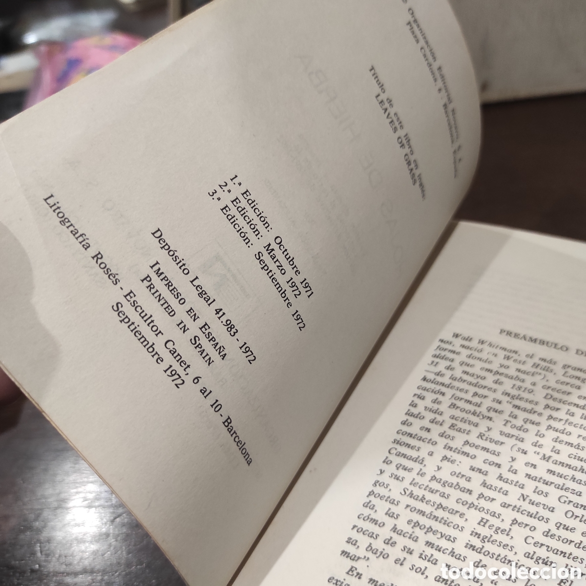 Libros de segunda mano: WHITMAN, Walt.- - Hojas de hierba. - Foto 5