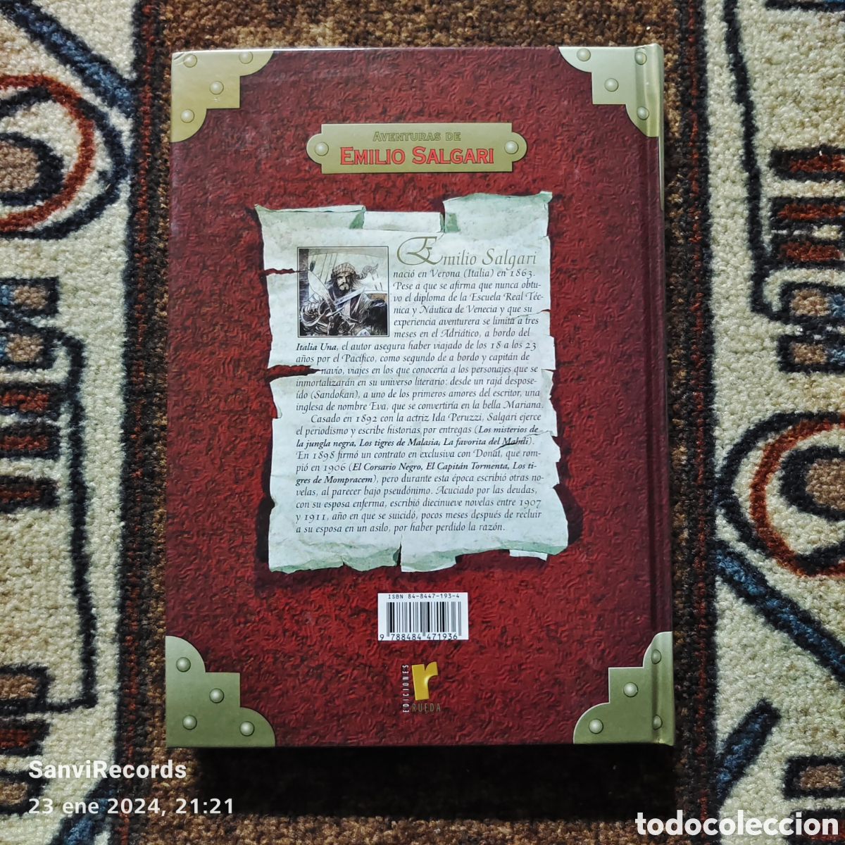Libros de segunda mano: AVENTURAS DE EMILIO SALGARI: LOS TIGRES DE MALASIA (RUEDA) - Foto 2