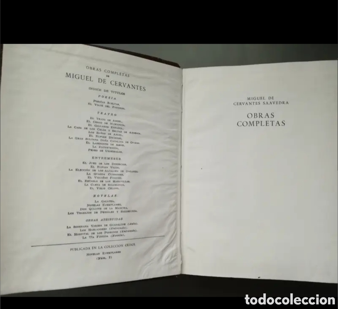 Libros de segunda mano: MIGUEL DE CERVANTES - OBRAS COMPLETAS - Foto 2