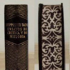 Libros de segunda mano: HIPPOLYTE TAINE. ENSAYOS DE CRÍTICA Y DE HISTORIA. AGUILAR. PRIMERA EDICIÓN.