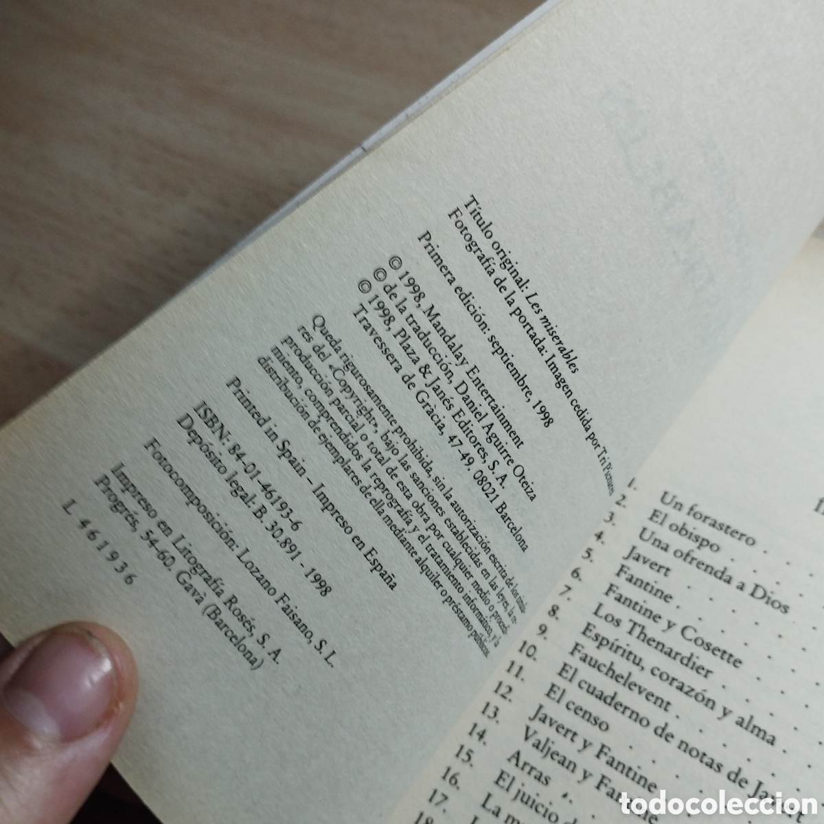 Libros de segunda mano: Los Miserables. Leonore Fleischer. 1998. Plaza & Jan&eacute;s. - Foto 5