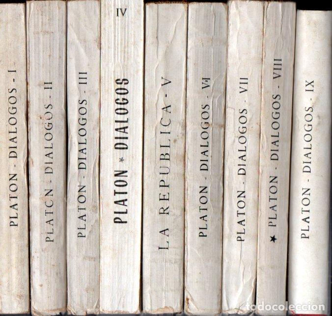 Libros de segunda mano: PLAT&Oacute;N : DI&Aacute;LOGOS COMPLETOS - 9 TOMOS (1958-60)