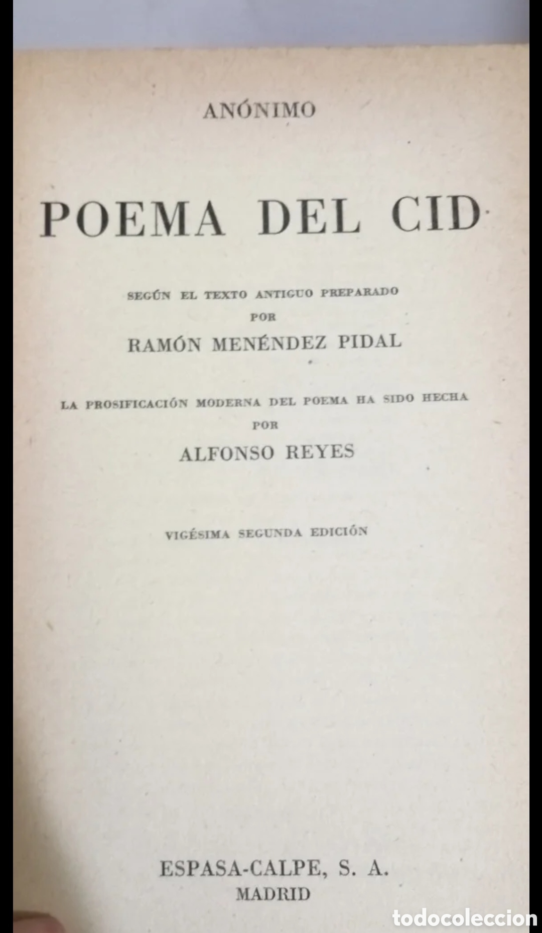 Libros de segunda mano: Poema del Cid. An&oacute;nimo. Austral Doble versi&oacute;n - Foto 3