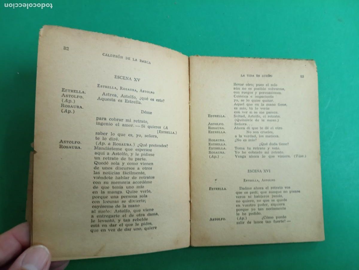 Libros de segunda mano: Antiguo libro LA VIDA ES SUE&Ntilde;O. Calder&oacute;n de la Barca. Argentina 1946. - Foto 5