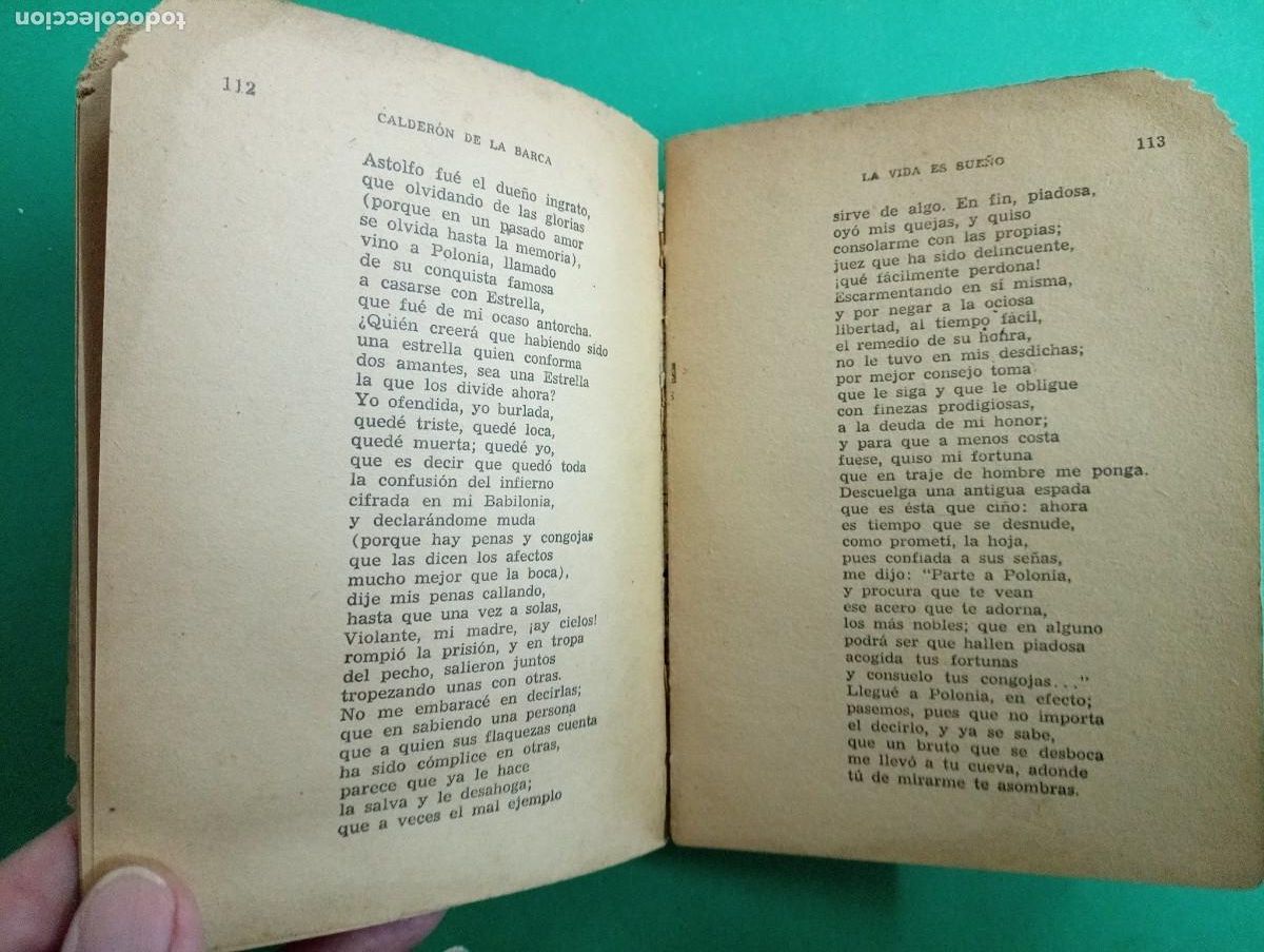 Libros de segunda mano: Antiguo libro LA VIDA ES SUE&Ntilde;O. Calder&oacute;n de la Barca. Argentina 1946. - Foto 7