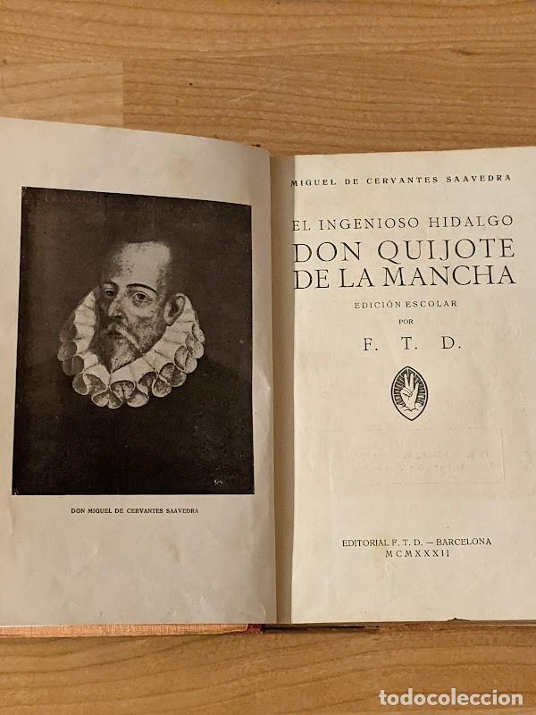 Libros de segunda mano: EL QUIJOTE EDICI&Oacute;N ESCOLAR LUIS VIVES 1931 - Foto 3