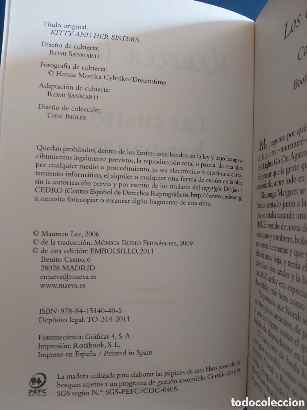 Libros de segunda mano: LAS CUATRO HERMANAS # MAUREEN LEE # MAEVA # 2011 - Foto 4