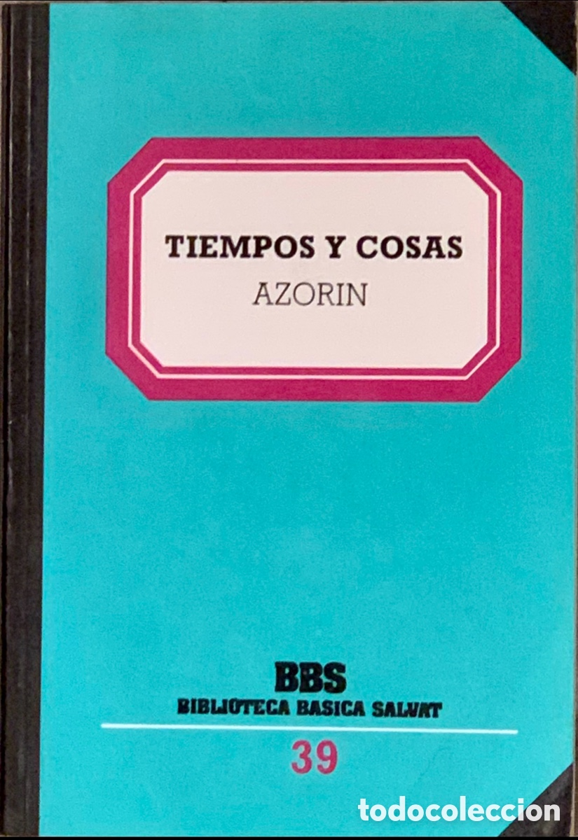Libros de segunda mano: Libro. Azorin. &ldquo;Tiempos y cosas&rdquo;. - Foto 1