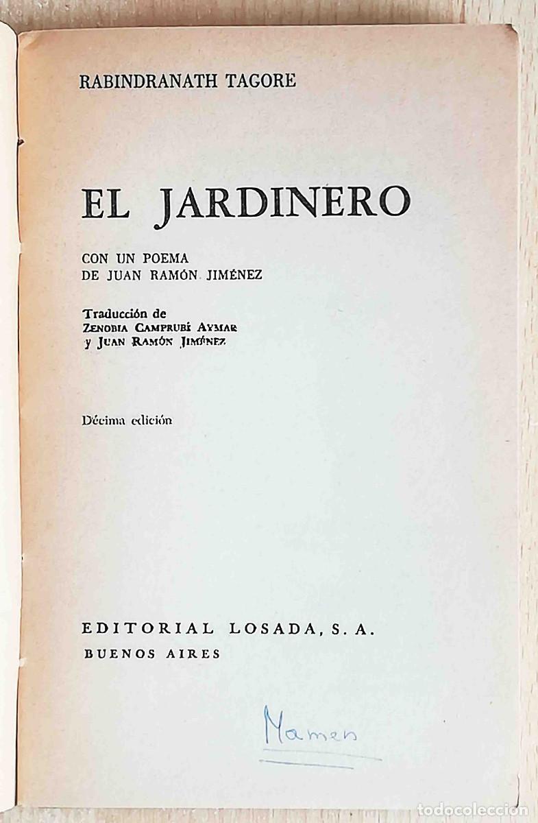 Libros de segunda mano: El jardinero (Rabindranath Tagore) Losada 1976 - Foto 2