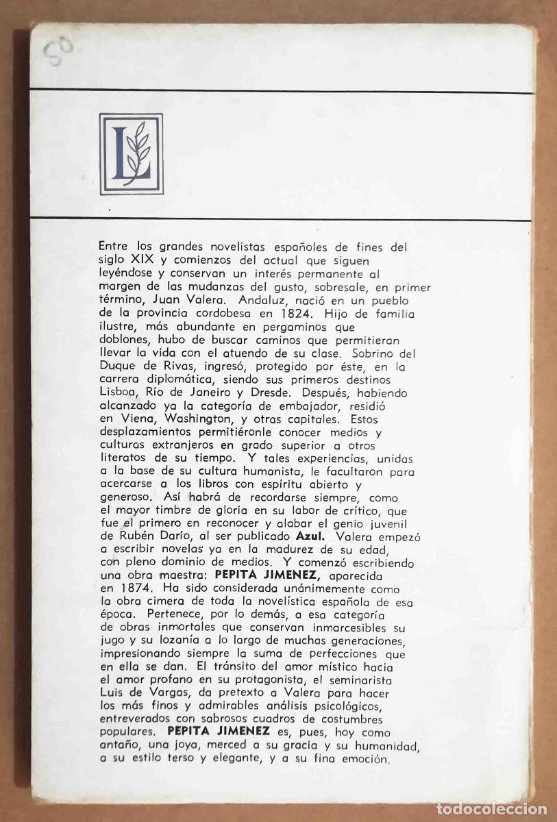 Libros de segunda mano: Pepita Jim&eacute;nez (Juan Valera) Losada 1969 - Foto 4
