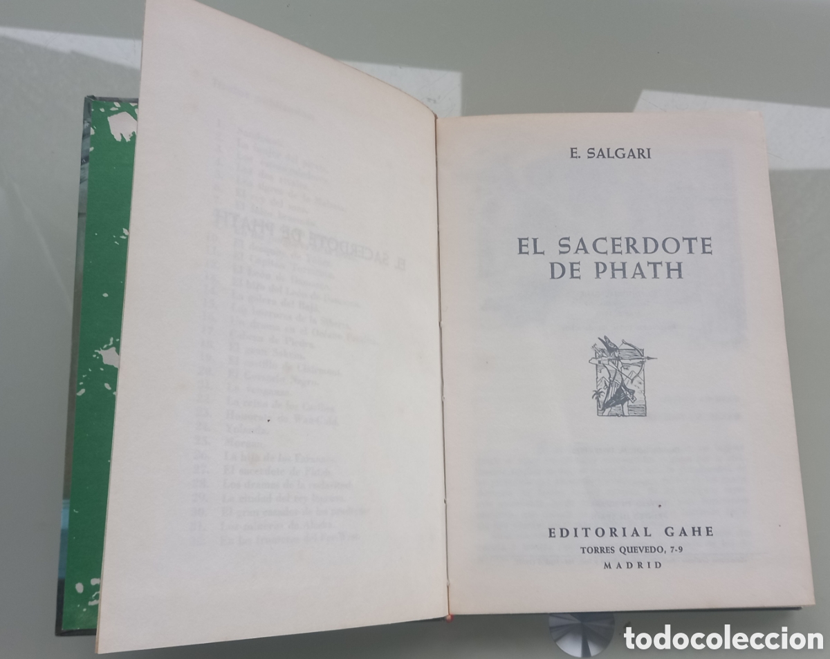 Libros de segunda mano: Salgari, GAHE n&deg; 27, El sacerdote de Phath - Foto 3