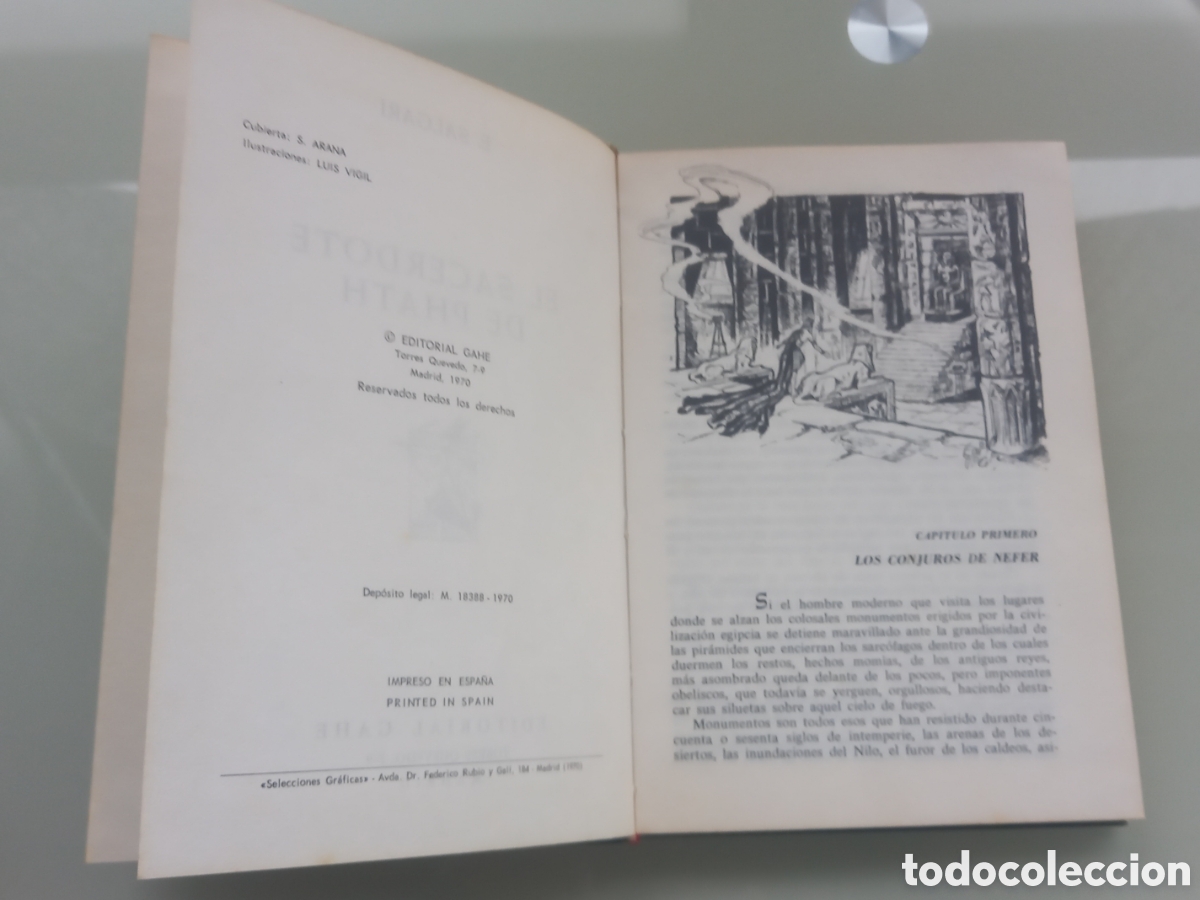 Libros de segunda mano: Salgari, GAHE n&deg; 27, El sacerdote de Phath - Foto 4